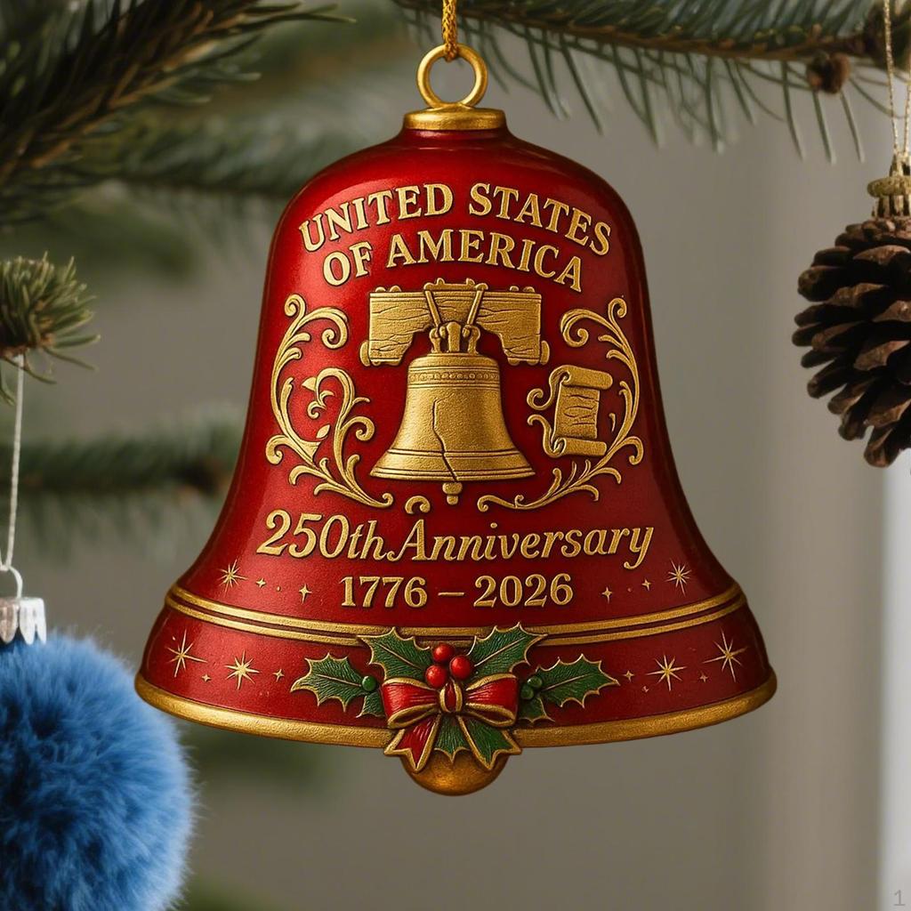 Bell As Decorative Accessory And Christmas Tree Decoration. Lightweight Ornament Pendant