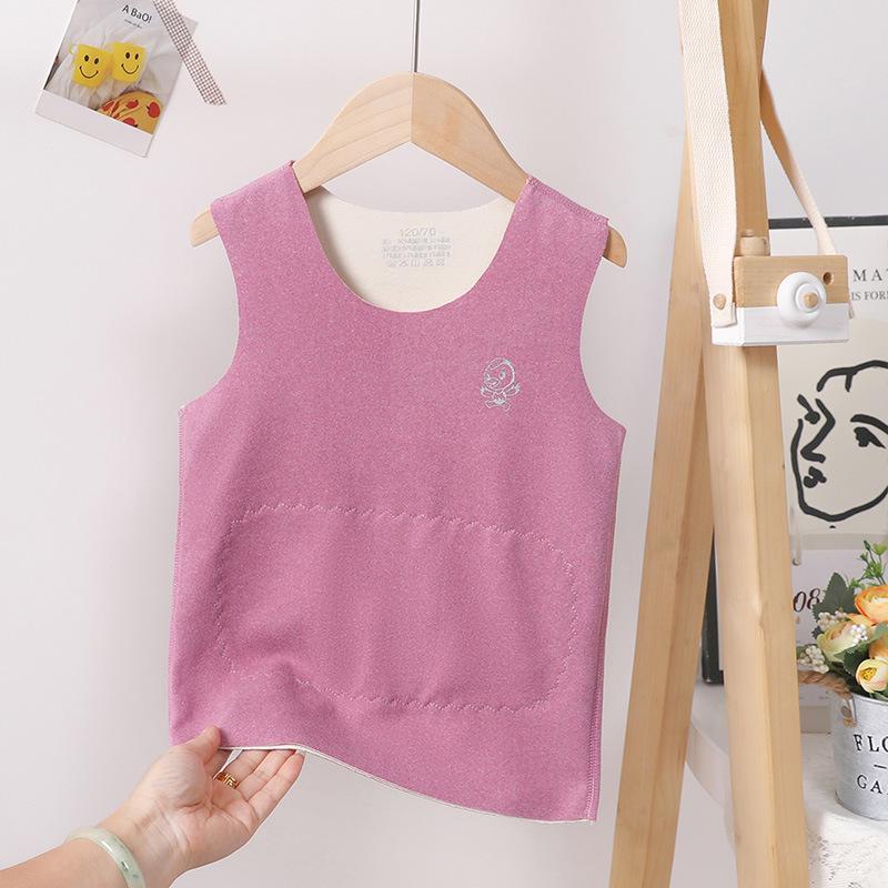 Kids' Seamless Fleece Vest: Adjustable Fit Baby Belly Warmer for Boys & Girls - Autumn/Winter Sleeveless Jacket