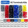 200-1900Pcs Electrical Tube Insulated Terminal VE Tubular Crimp Terminals Wire Cable Connector Ferrules Terminal Connectors