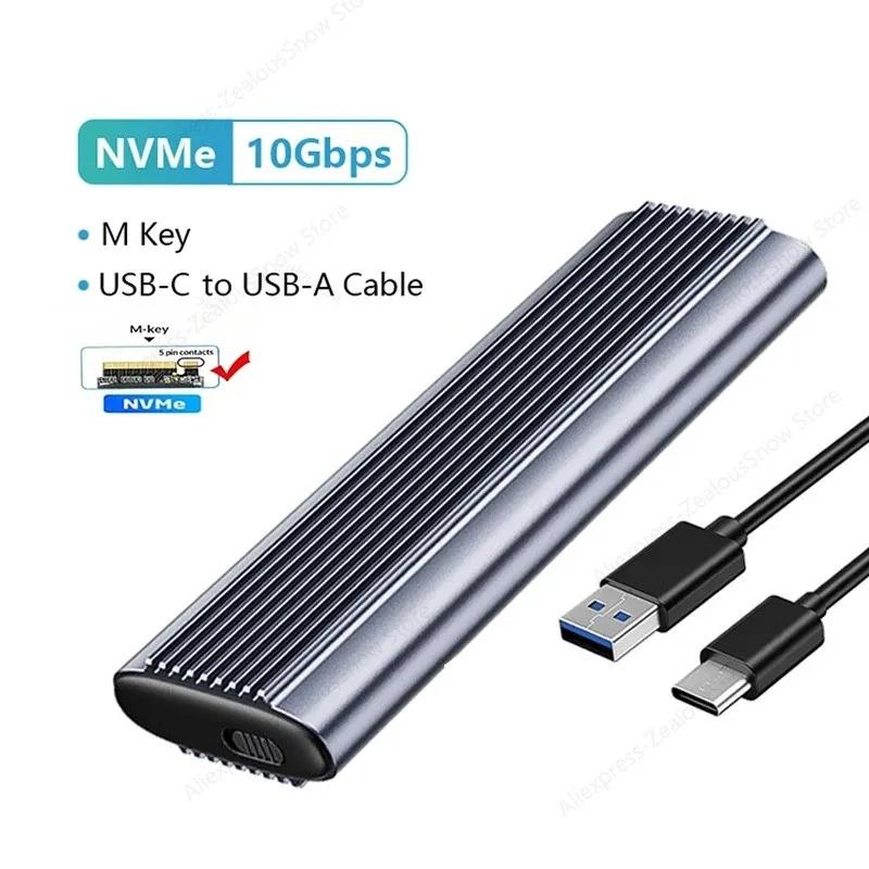 USB3.1 M.2 SSD Gehäuse Mobiles Gehäuse Unterstützt NVME SATA Typ-C Massives Metall Externes Festplattengehäuse Laptop Telefon SSD