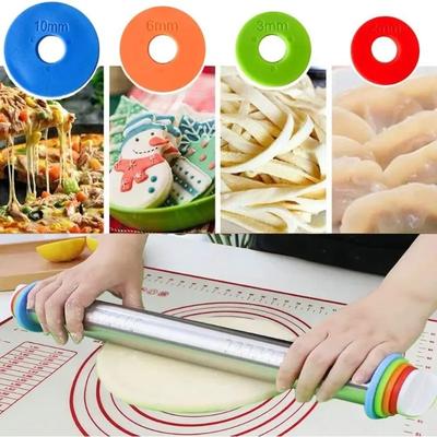 Justerbar kavel i rostfritt stål Fondantkavel Kakroller Degkavel Degroller Bakning Köksredskap