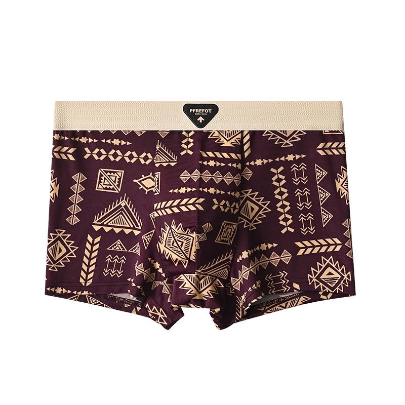 Ice Silk Men s Summer Boxer Briefs - Thin, Mid-Waist, Breathable, Large Size