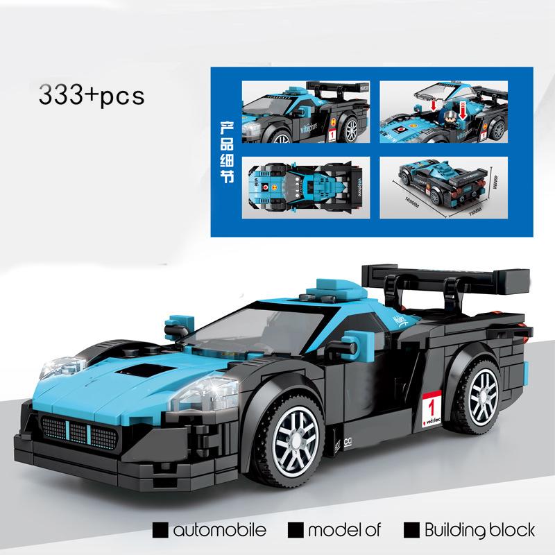 Auto da Corsa di Città Modello Blocchi da Costruzione Mattoncini Fai da Te MOC Giocattolo Classico Rally Sportivo Super Pilota Veicolo Regalo di Natale Tecnica