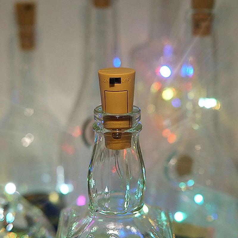 LED Fairy Star Lights with AG13 Battery, Copper Wire Bottle Stopper for Christmas Decoration
