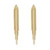 Vintage Gold Color Bar Long Thread Tassel Drop Earrings For Women Glossy Arc Geometric Korean Earring Fashion Jewelry  New