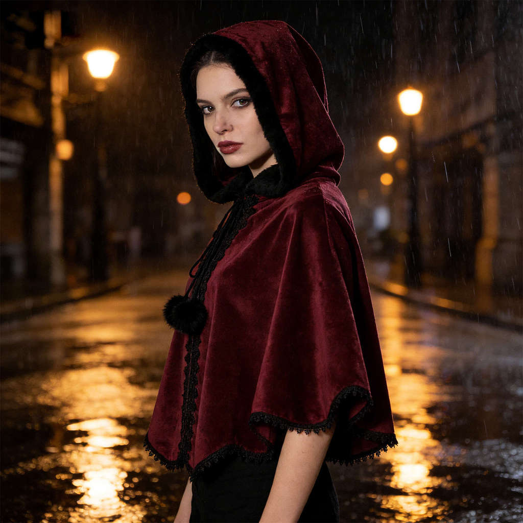 American Fantasy Cosplay Cloak With Polyester Fabric For Stage Performance And Costume Parties