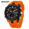 SANDA 6279 Hot Sale Digital Watch for Man Dual Display Large Dial Auto Date Luminous Waterproof Outdoor Sports Digital Men Watch