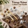Marble Wood Drawer Knob Walnut Wardrobe Door Handle Luxury Cabinet Pull Handle Furniture Hardware