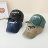 Cappelli Sportivi Scuola Neonato Maschio Baseball Estivi Ricamati Dinosauro Bambini Esterno Bambini Cappellini per 2-8 Anni Regolabili