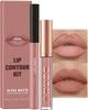 Nude Lipstick and Lip Liner Set - Long-Lasting Waterproof Lip Stain - Highly Pigmented Makeup Kit for Daily and Holiday Gifts - Non-Sticky Formula