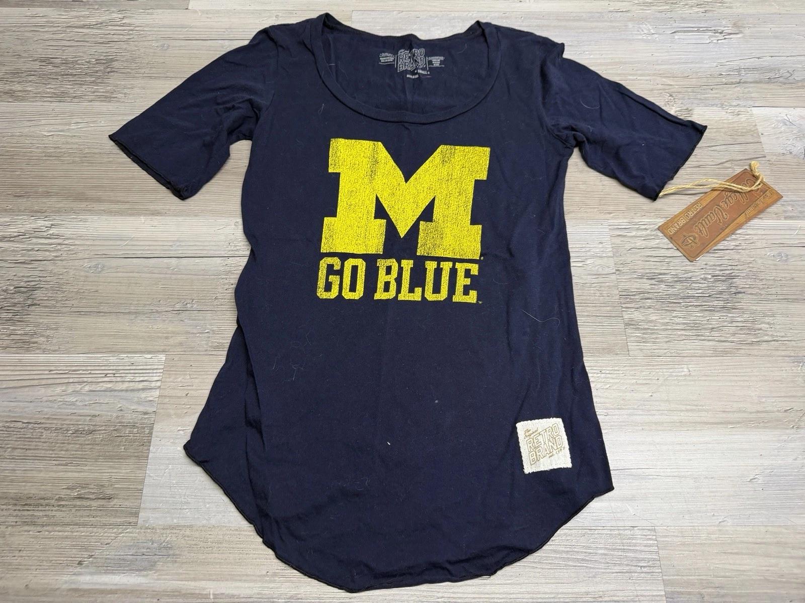 GUC Retro brand University Of Michigan Women’s Size Small Baseball Tee S