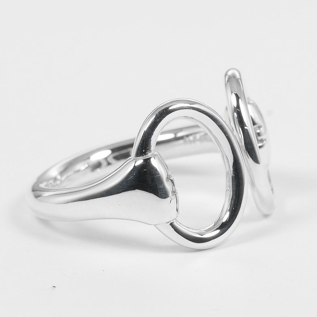 HERMES Nausicaa Ring Silver925 #5.1(US Size) 5.4g Women Used