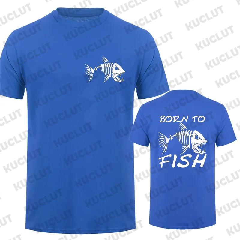Born To Fish Funny Graphic Men Shirt Fashion Fisherman T-shirts Short Sleeve Funny Fishing Lover Tshirts Casual Summer Tees