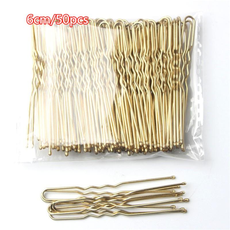 Basic U Shaped Gold Brown Plated Metal Hairpin Invisible Hair Styling Bobby Pin Salon Hair Accessories Safe Hair Grip