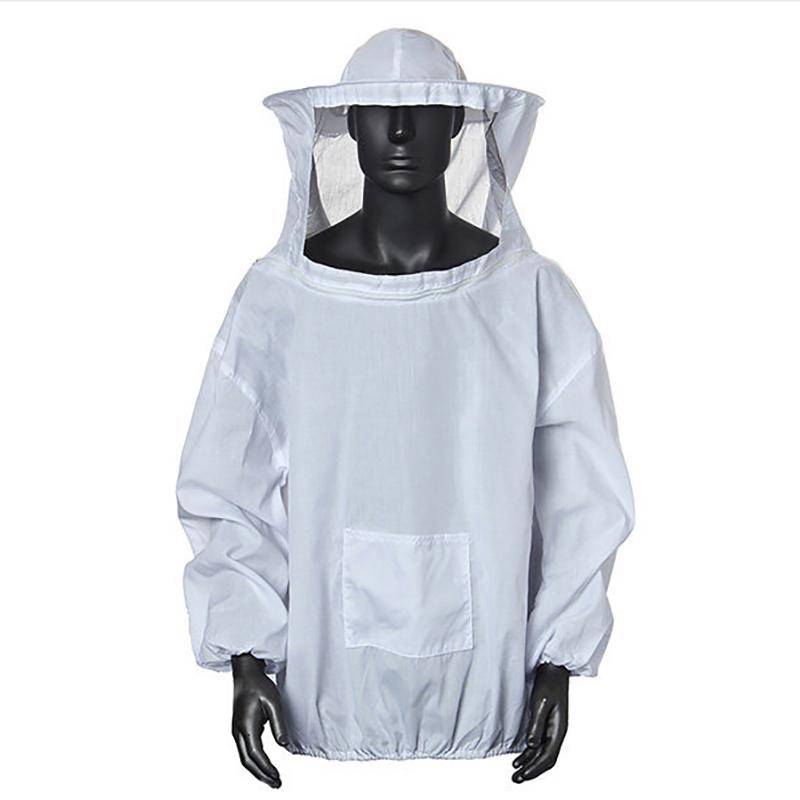 Protective Beekeeping Jacket Veil Smock Equipment Bee Keeping Hat Sleeve Suit