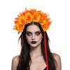 Garland Rose Flower Headband Cosplay Prop Halloween Headdress Halloween Rose Hair Band  Halloween