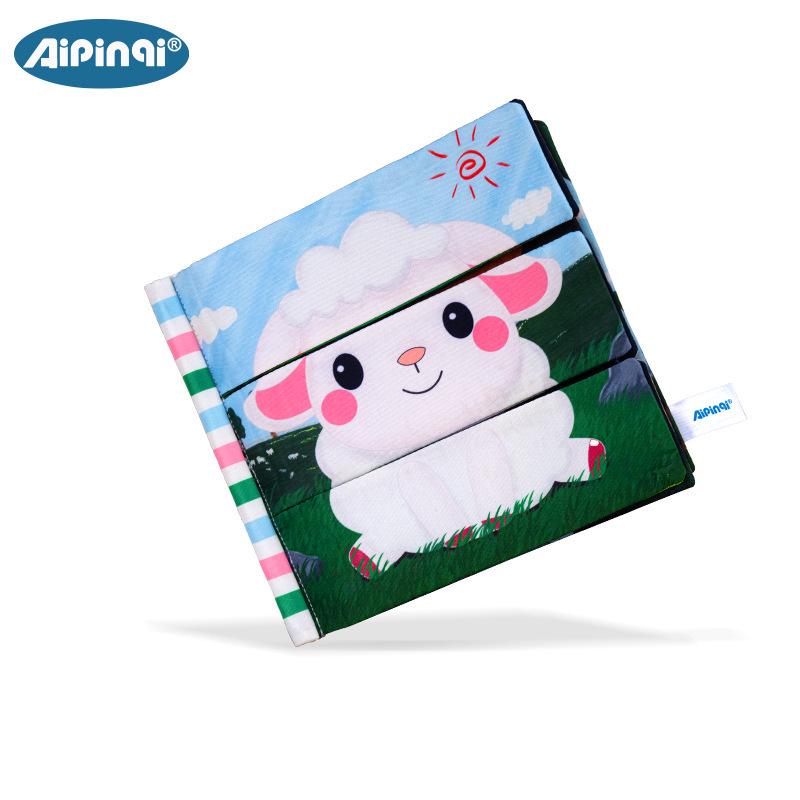 

Aipinqi Baby Face Matching Cloth Book: Animal Cognition, Tear-Resistant, Bite-Friendly, 3D Interactive