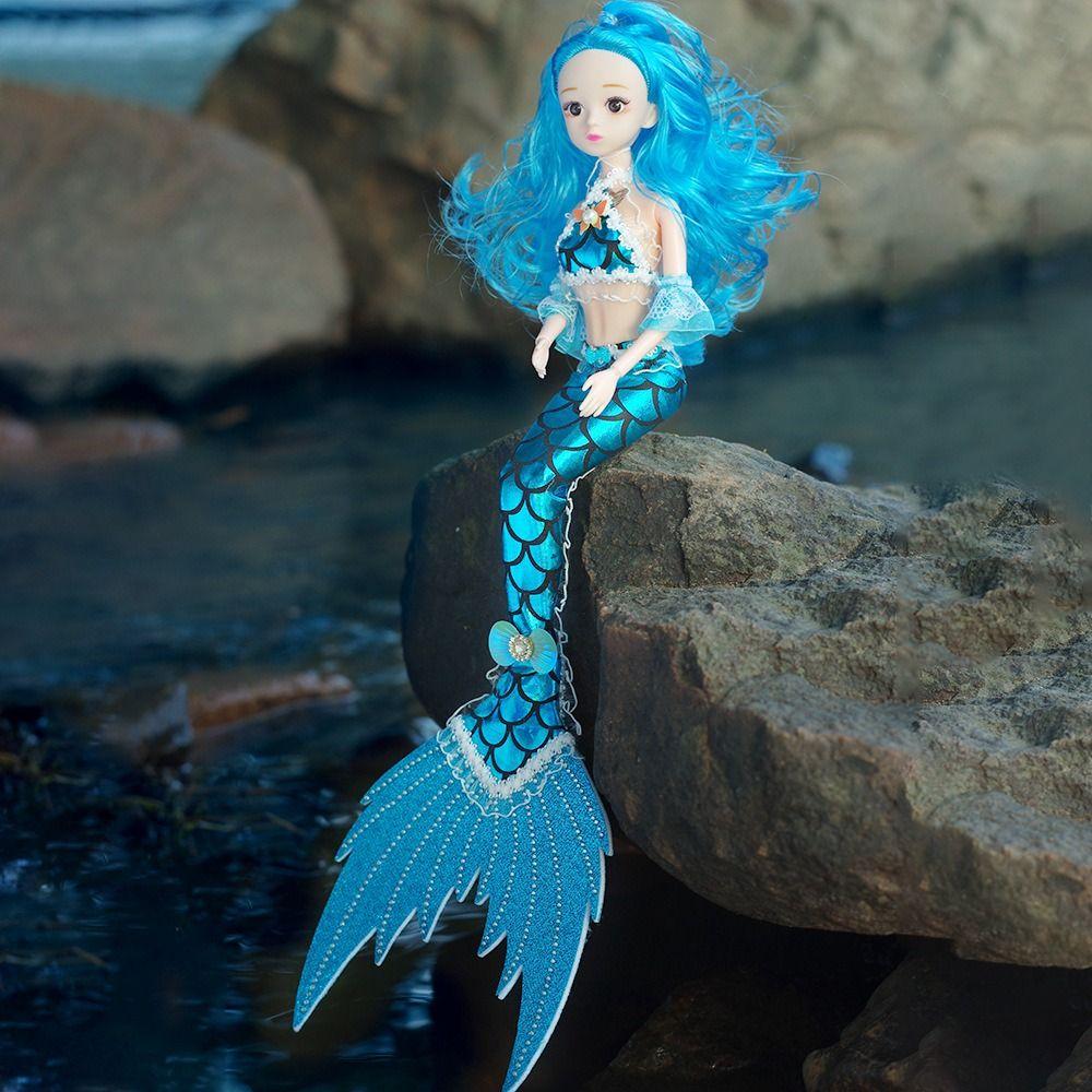 Colorful 45cm Mermaid Doll 11 Movable Joints Bjd Doll Set (with Lights and Music)