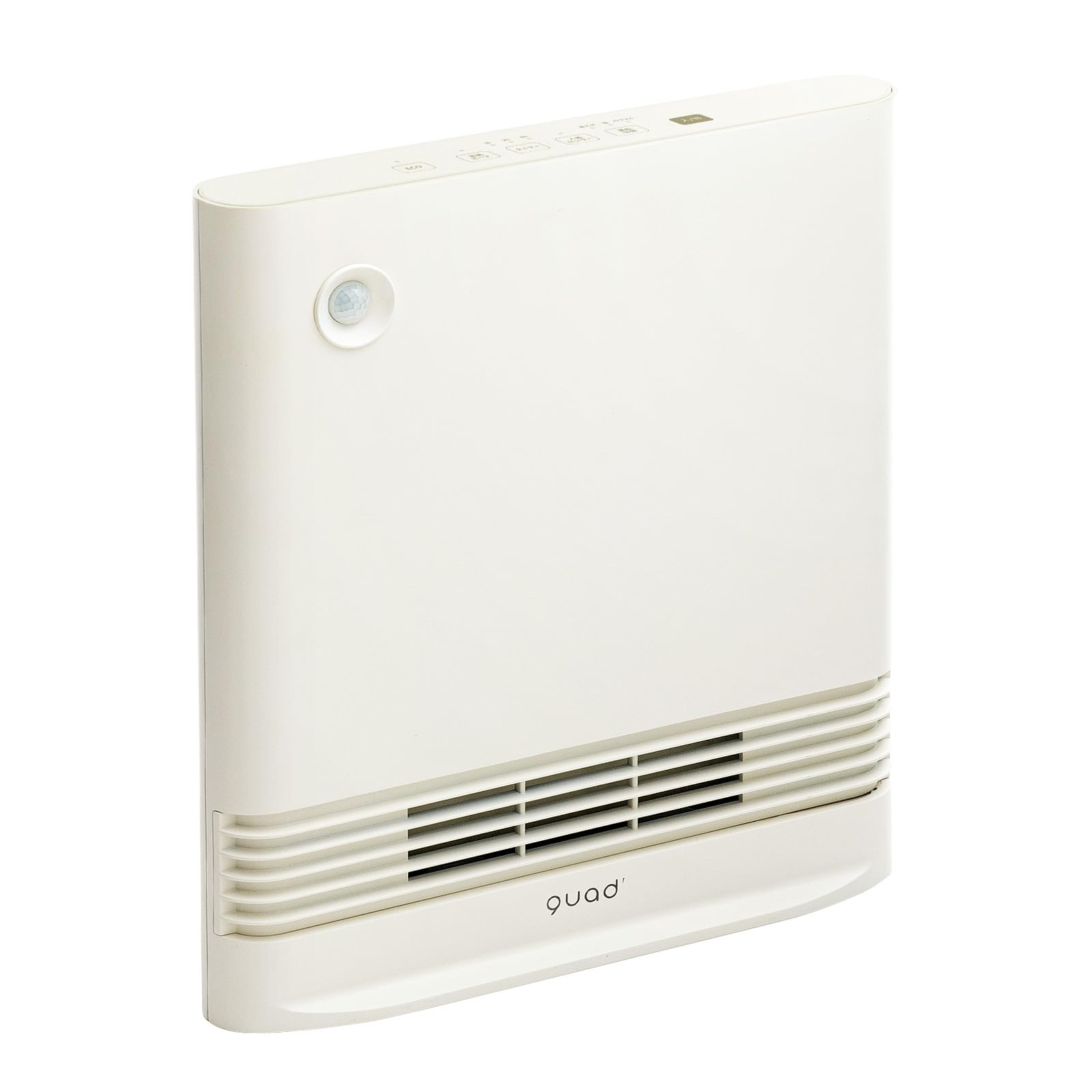 

QUADS Ceramic Fan Heater SLIM ENA HEAT S Large Air Volume Spot Heating Slim Human Sensor Eco Compact Small Speed Heating QS323 Quads слонова кістка