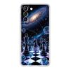 Transparent Phone Case Cover for Samsung Galaxy S25 S24 S23 S22 S20 S21 FE Ultra S25 Edge Plus 5G Capas Universe Starry Sky Moon