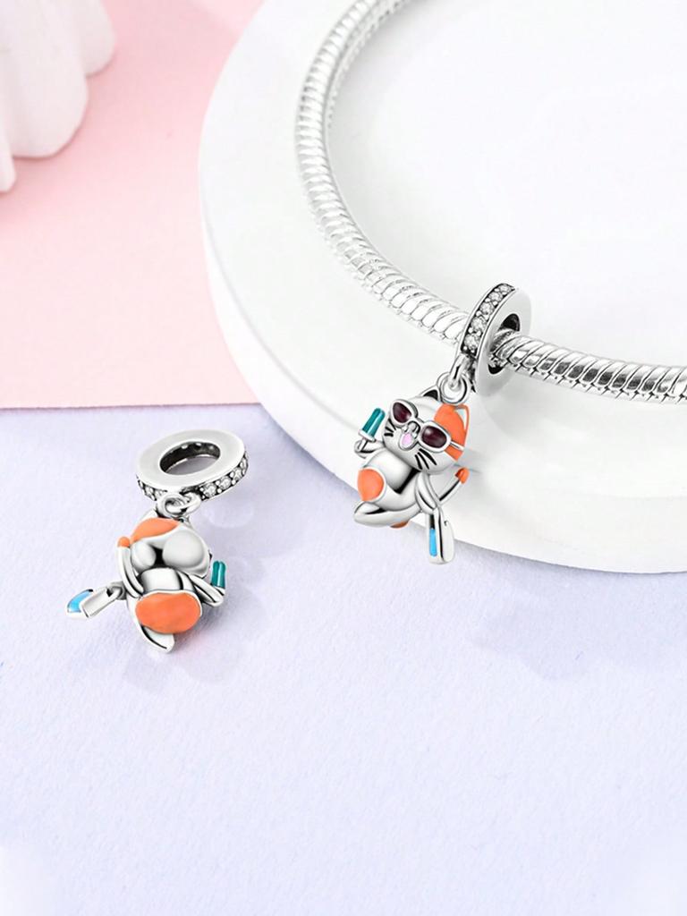 Traveling Cat Honey Pot Squirrel Beads Charm Copper Plated Fit Charms Copperoriginal Bracelet For Jewelry Making Diy Charm