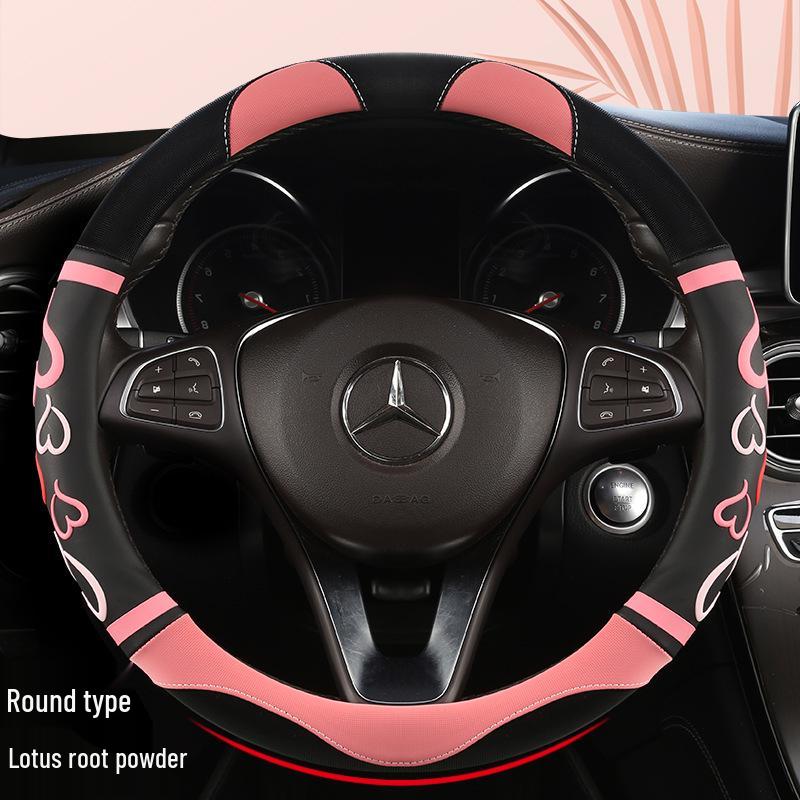 Luxury Heart Car Steering Wheel Cover - High-End Sport Design