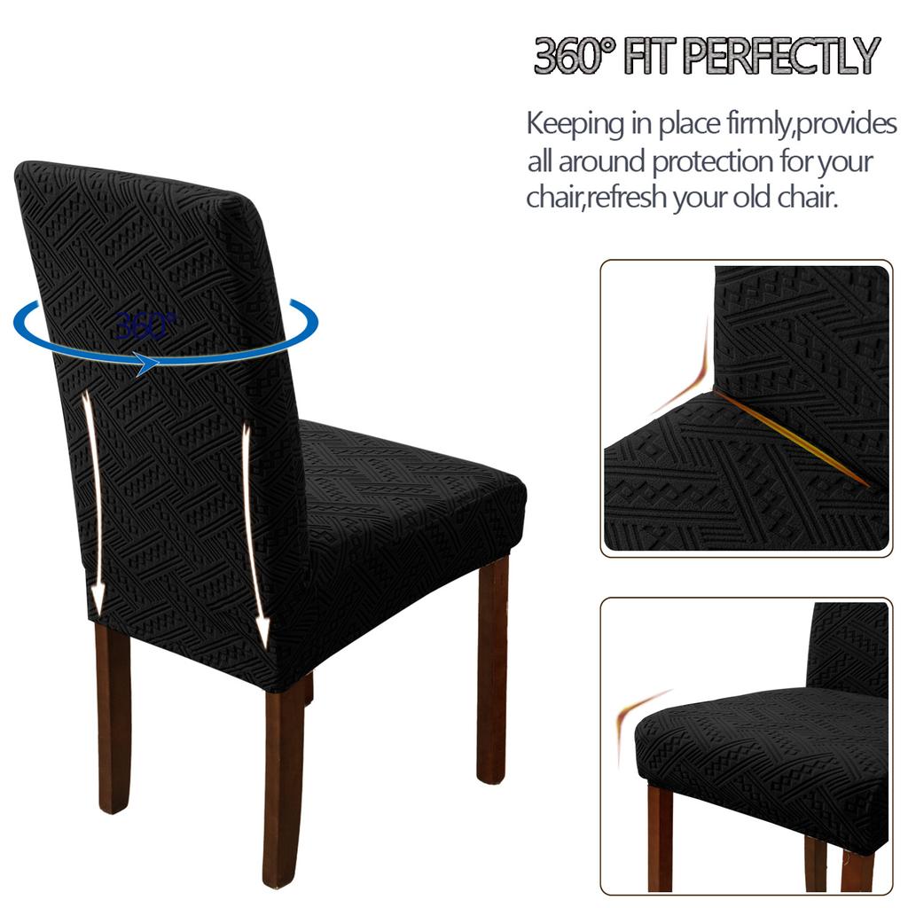 Geometric Jacquard Conventional Universal Chair Cover Knitted Elastic Household Dustproof and Stain-proof Cover Hotel Banquet Chair Cover