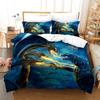 Lyw3D Impressão Digital Conjunto de Colcha DIY Conjunto de Três Peças Roupa de Cama Europeia e Americana Conjunto de Três Peças