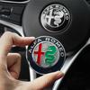 1Pc 40mm Car Steering Wheel Logo Badge Sticker for Mito Giulia Giulietta 147 156 166 159 Stelvio Sportiva 4C 8C GT