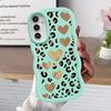 Case for Samsung Galaxy A21s A52 A11 A15 A13 A16 A14 A12 Soft Phone Cover A22 A53 A23 A04 A06 A05 A33 A03 Leopard Love Star