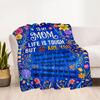 Best Mom In The World Flannel Blanket-Soft and Suitable for Sofas,Beds,Offices,Travel,All Seasons,Great Gift for Holidays and Birthdays.