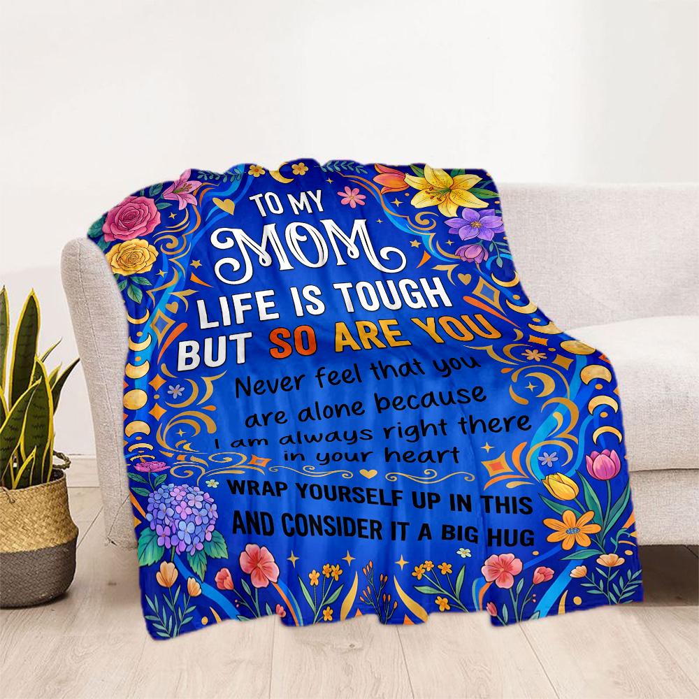 Best Mom In The World Flannel Blanket-Soft and Suitable for Sofas,Beds,Offices,Travel,All Seasons,Great Gift for Holidays and Birthdays.