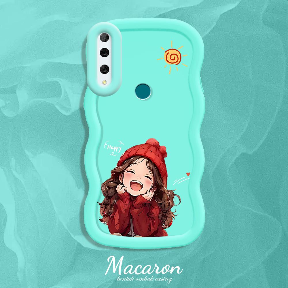 

Окрашенный узор Big Wave Edge Мягкий силиконовый материал Macaron чехол для телефона противоударный защитный резиновый чехол для iPhone Huawei Honor Infinix Tecno Infinix Hot 40 синий