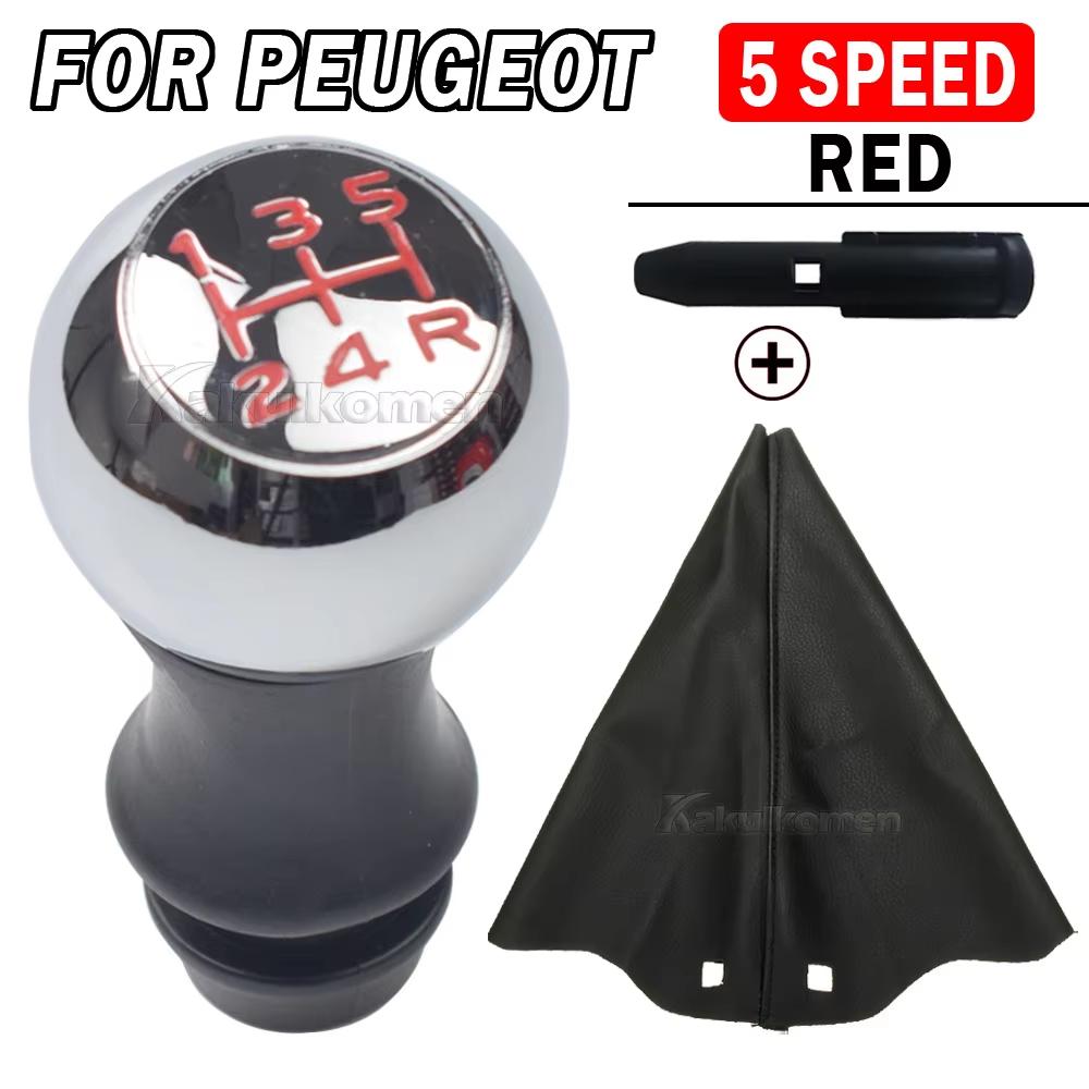 5/6 Speed MT Gear Shift Knob Lever Shifter Stick For Peugeot 106 206 306 406 107 207 307 407 301 308 2008 3008 Citroen C2 C3 C4