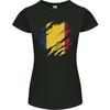 Torn Romania Flag Romanian Day Football Womens Petite Cut T-Shirt Unisex T-Shirt