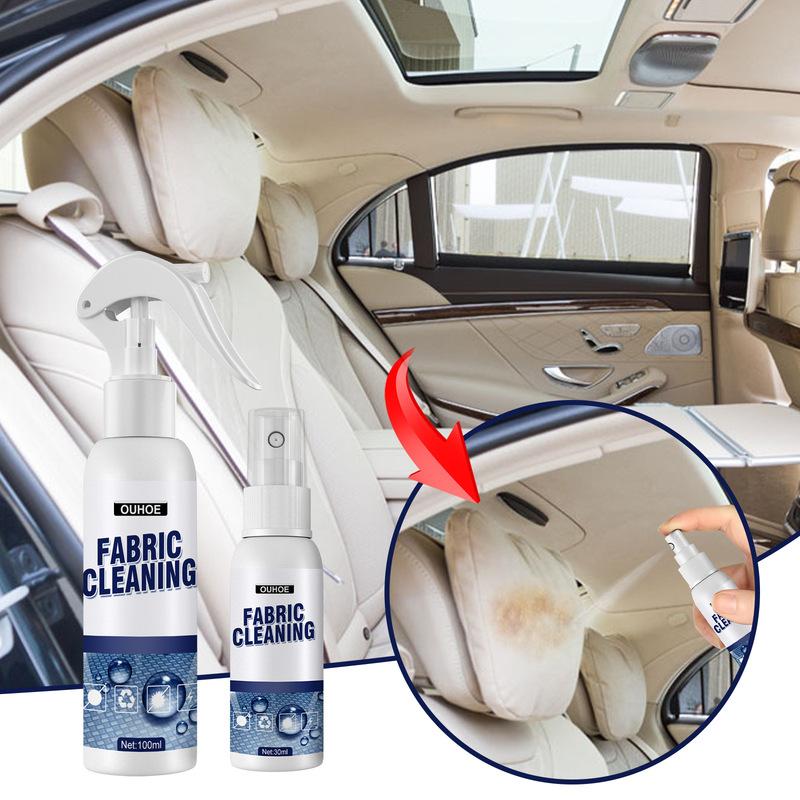 Fabric Cleaning Spray Car Cleaner Interior Ceiling Fabric Flannelette Leather Seat Decontamination Cleaner