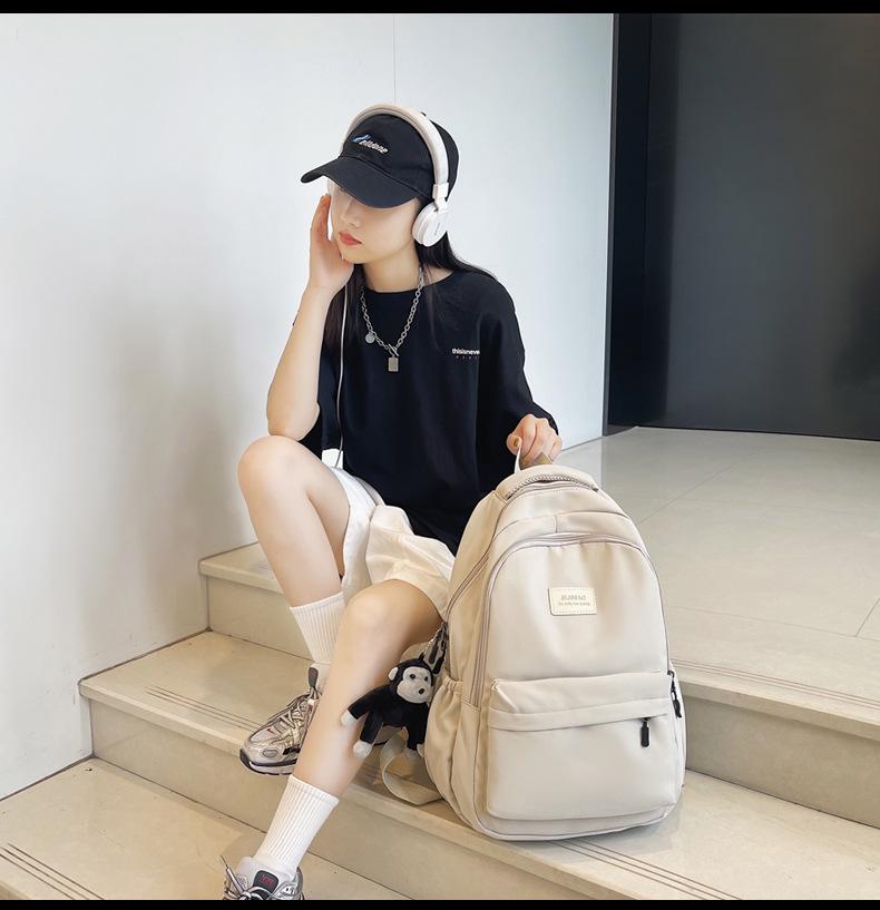 Fashionable Women's Large Capacity Casual Backpack for High School & Short Trips - Multifunctional Laptop Bookbag