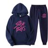 New Saja Boys Sweater Two-piece Men's and Women's Fleece Hoodie Set