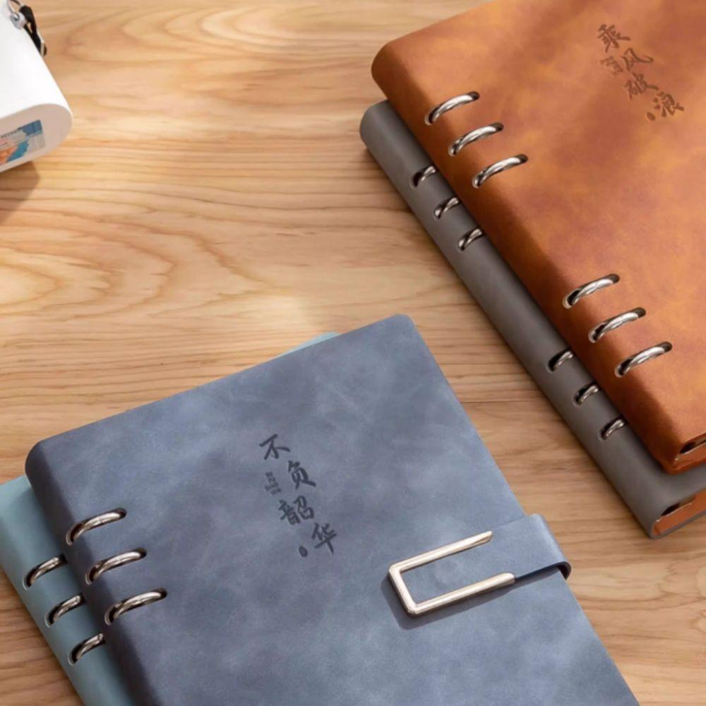 Detachable Metal Clip A5 Notebook 200 Pages Retro Notebook Stuff Refillable Notebook  School