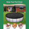 Heavy Duty 182CM Round Pool Cover Heavy Duty Waterproof Round Pool Cover for Above Ground Pool Windproof Rope