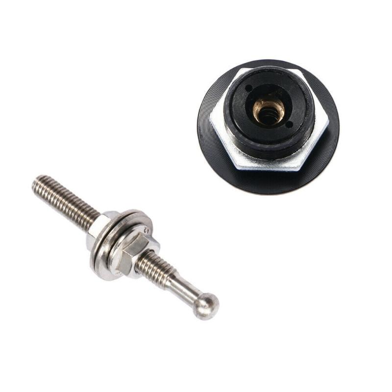 2x Universeller Auto Druckknopf Motorhauben-Pin Verschluss-Clip Universal Auto Schnellverschluss für Riegelhauben Außenteil Zubehör