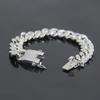 Fashion Shiny Cuban Chunky Chain Bracelets For Women Men  Color Rhinestone Bracelets Punk Hip Hop Wristband Jewelry Gift