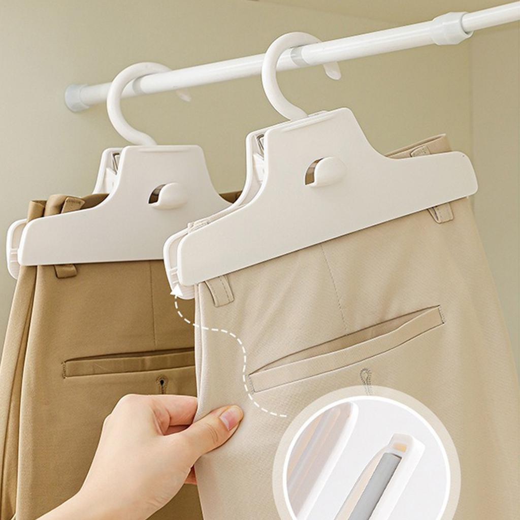 Rotatable Home Use Pants Clip Trouser Holder with Strong Grip Nonslip Clothes Hanger for Family Wardrobes and Travel
