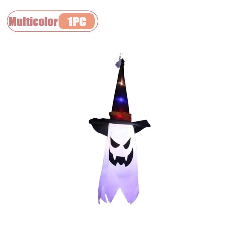 Xiaomi 1-5PCS Halloween Wizard Hat Ghost Hanging Decoration Spooky Room Ambiance for Ghost Festival Party Scary Decor Flash Pendant
