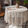 Cloth Daddy Ins Style Beige Lace Table Cloth Hollow Round Western Food Cafe Party Tablecloth Tablecloth