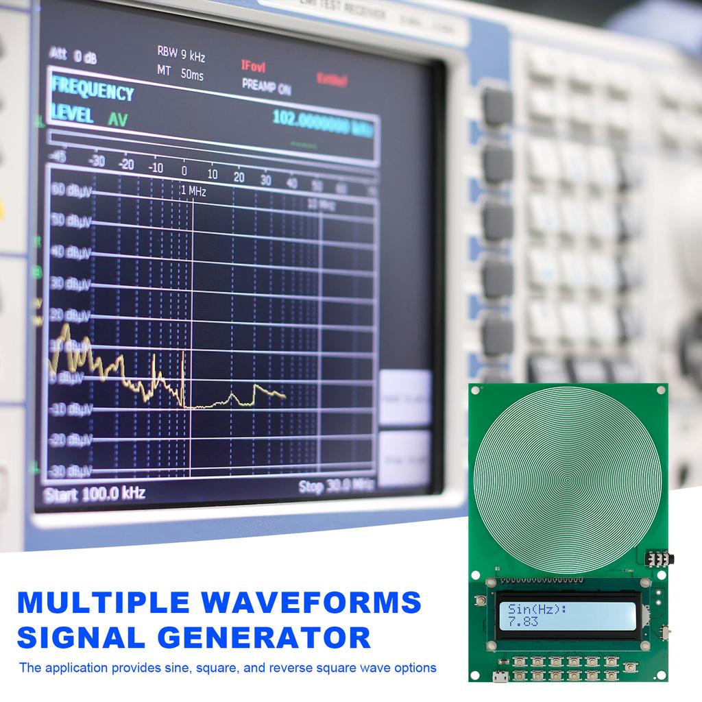 7.83Hz Schumann Waves Frequency Generator Adjustable 0.01Hz~30000Hz Signal Generator Sine Pulse Audio Resonator Type-C Interface