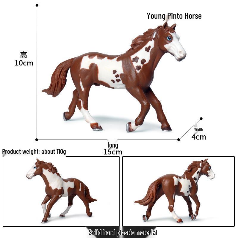 Cross-border Prairie Horse Desktop Ornament: Black & White North American Feral Horse Model