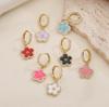 Enamel Dripping Glaze Exquisite Floral Zircon Jewellery Earrings/Necklace Women's Charm Amulet Good Fortune Accessories