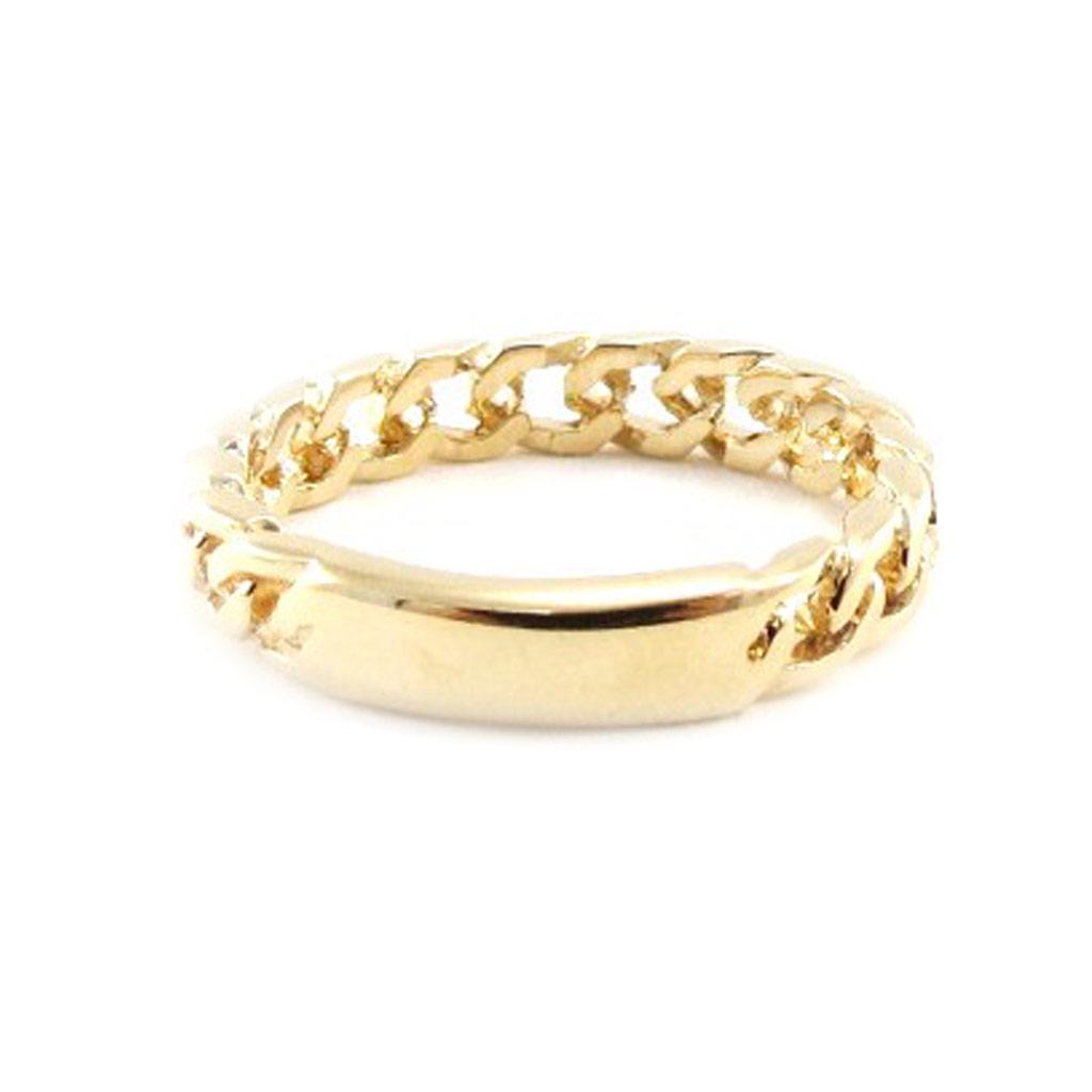 Guldpläterad vigselring 'Link of Love' - 3 mm