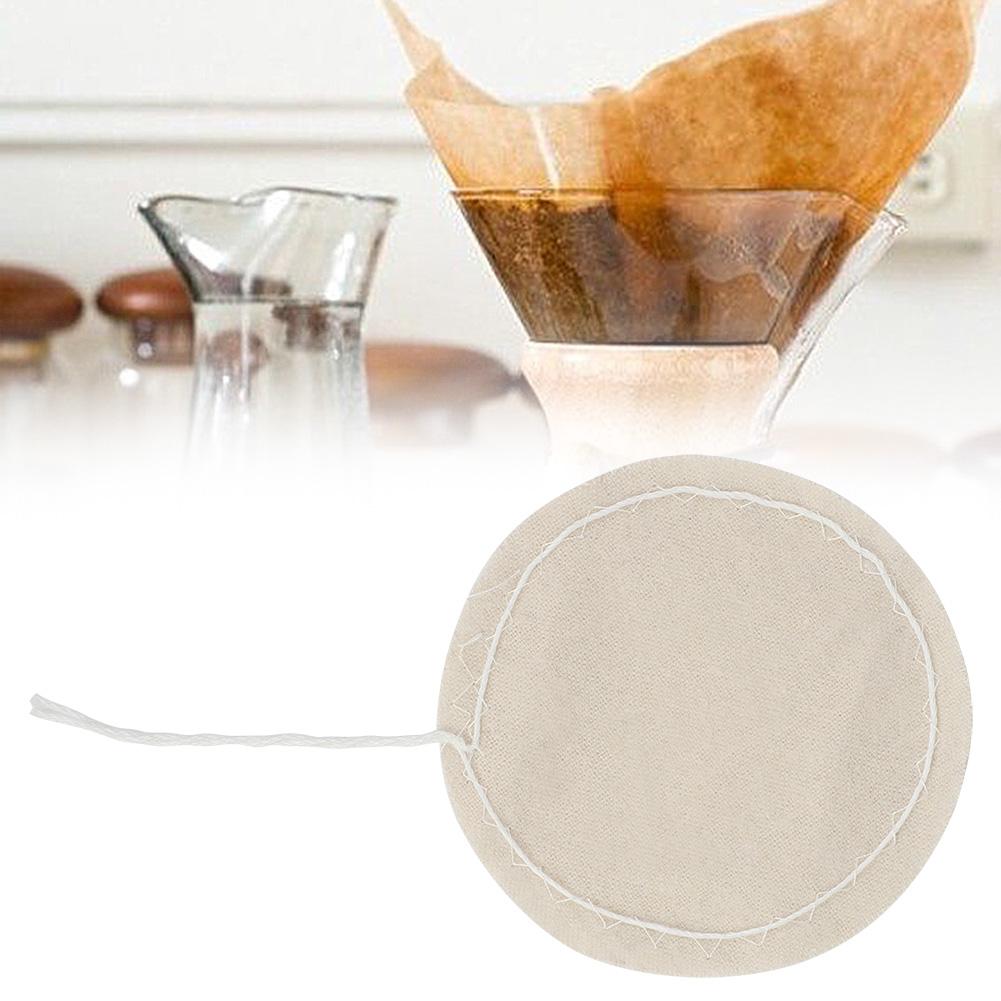 10 st Livsmedelsgodkänd Nylon Sifonduk Kaffefilter Rund Tygfilter för Kaffedroppare